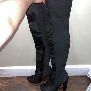 Windsor Black Thigh High Boots